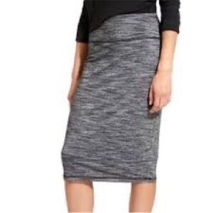 Athleta Gray Midi Pencil Skirt work or casual